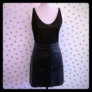 Zara Knit. Sheer black tank top.